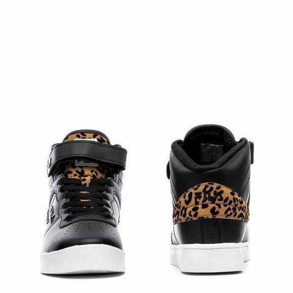 Fila Vulc 13 Wild High Top Sports Sneakers Women Black Cheetah Size 9 - Picture 2 of 9